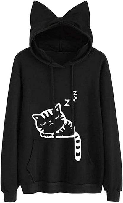 Teen Girls Hooded Sweatshirt Womens Long Sleeve Cute Hoodies Pullover Tops