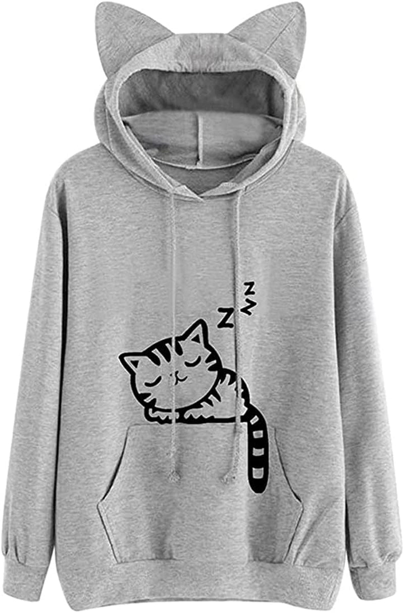 Trendy  Hooded Sweatshirt for Teen Girls - Cute Long Sleeve Pullover Tops