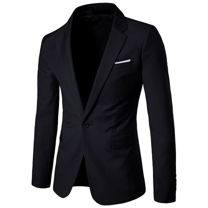 Men Fashion Business Casual Blazers Suit Slim Fit Groom Groomsman Male Wedding Suits Blazer Jackets 9 Colors XF001-B