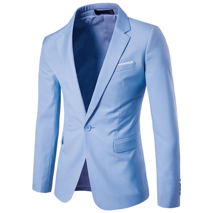 Men Fashion Business Casual Blazers Suit Slim Fit Groom Groomsman Male Wedding Suits Blazer Jackets 9 Colors XF001-B