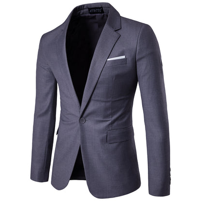 Men Fashion Business Casual Blazers Suit Slim Fit Groom Groomsman Male Wedding Suits Blazer Jackets 9 Colors XF001-B