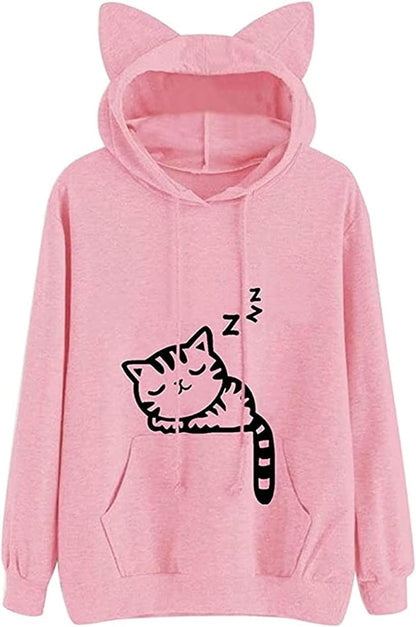 Trendy  Hooded Sweatshirt for Teen Girls - Cute Long Sleeve Pullover Tops