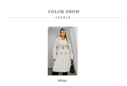 Astrid Women's Trench Coat Women Jacket Oversized Long Lapel Double Breasted Fashion Casual Overcoat Female Outerwear Autumn