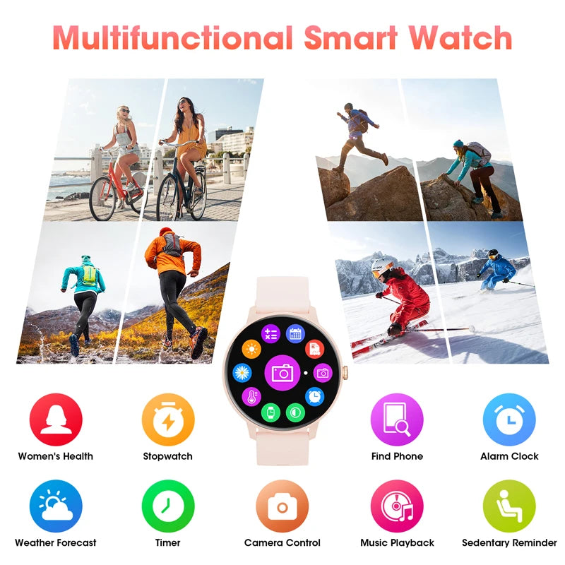 Karchilor 2025 Women'S Smartwatch Bluetooth Call 1.39 Touch Screen smart watches for men Health MonitoringIp67Waterproof Fitness