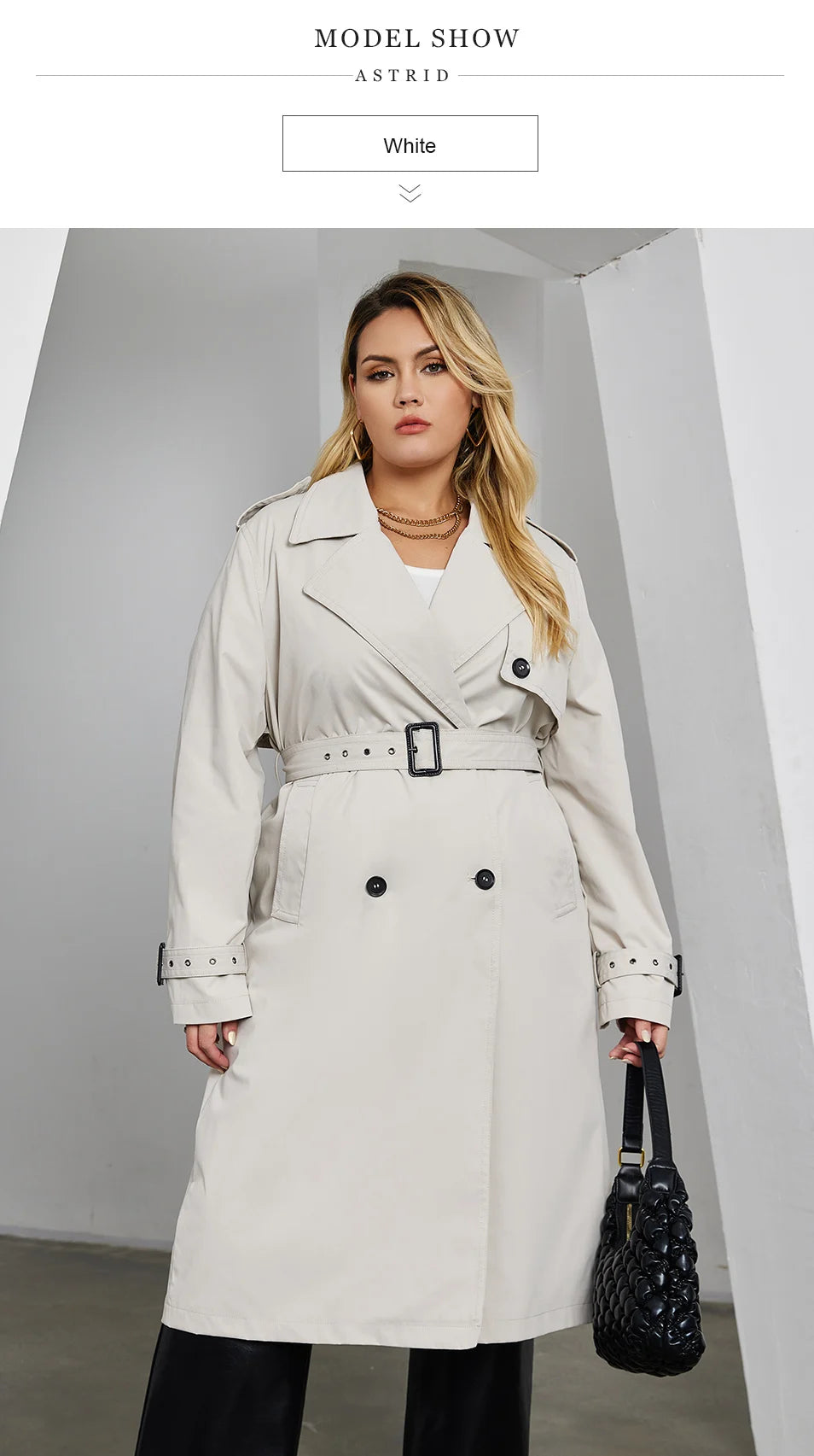 Astrid Women's Trench Coat Women Jacket Oversized Long Lapel Double Breasted Fashion Casual Overcoat Female Outerwear Autumn