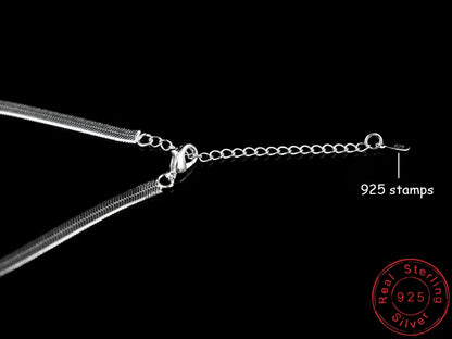 Hot 925 Sterling Silver Unisex Simple Flat Snake Anklets Women Jewelry Punk Rock Glossy Blade Style Bare Foot Chain Bracelets