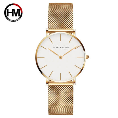 Drop Shipping A++++ Quality Stainless Steel Band Japan Quartz Movement Waterproof Women Full Rose Gold Ladies Luxury Wrist Watch