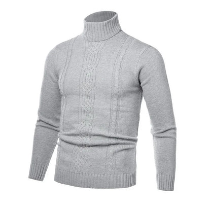 Autumn and Winter Men's Warm Sweater Long Sleeve Turtleneck Sweater Retro Knitted Sweater Pullover Sweater