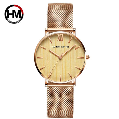 Drop Shipping A++++ Quality Stainless Steel Band Japan Quartz Movement Waterproof Women Full Rose Gold Ladies Luxury Wrist Watch