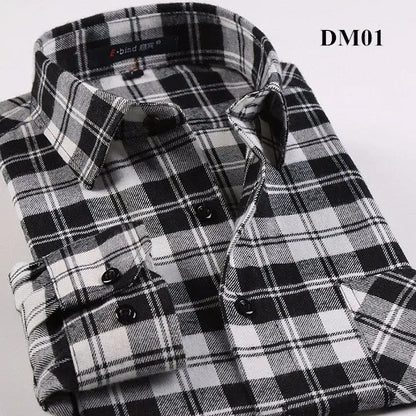 Plaid Shirt 2025 New Autumn Winter Flannel Red Checkered Shirt Men Shirts Long Sleeve Chemise Homme Cotton Male Check Shirts