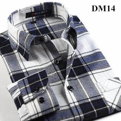 Plaid Shirt 2025 New Autumn Winter Flannel Red Checkered Shirt Men Shirts Long Sleeve Chemise Homme Cotton Male Check Shirts