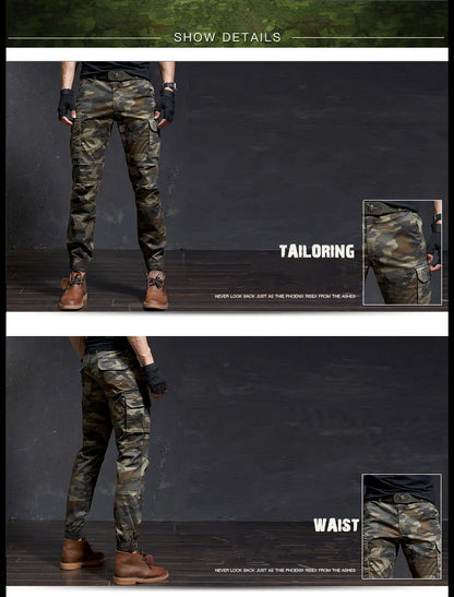 Fashion High Quality Slim Camouflage Casual Tactical Cargo Pants Male Streetwear Harajuku Joggers Men Clothing Camo Trousers