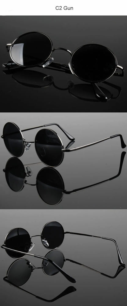 MYT_0256 Retro Round Polarized Sunglasses Men Women Brand Designer Male Female Sun Glasses Metal Frame Eyewear Driving  UV400