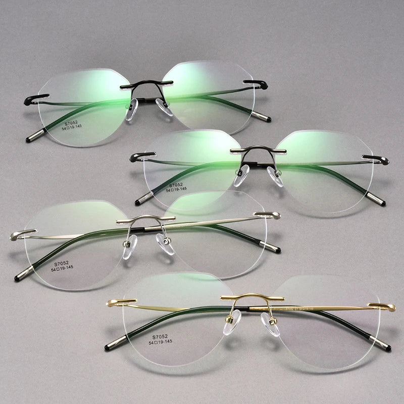 Ultralight Titanium Alloy Rimless Men Glasses Frame Square Eyeglasses Myopia Prescription Frames For Women Optical Eye Glass