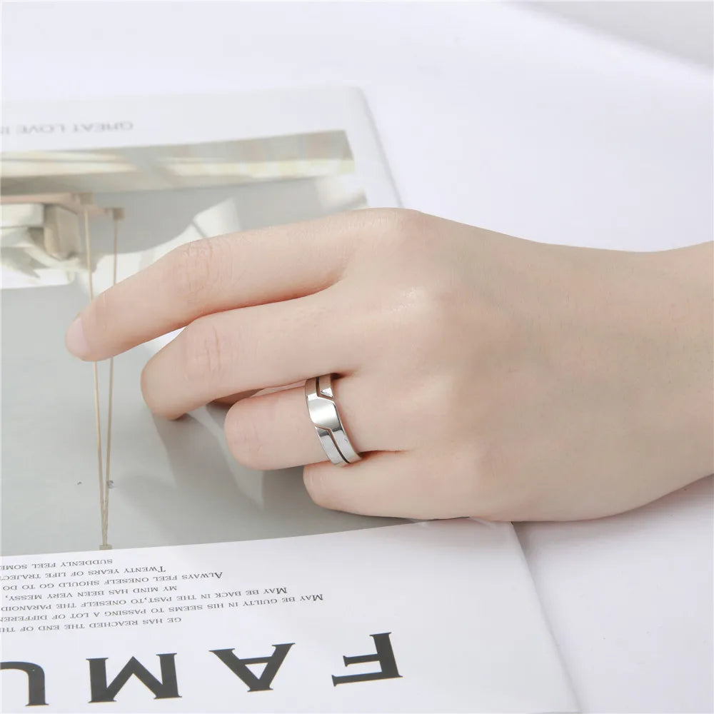 Skyrim Stainless Steel Ring for Men Women Black Minimalist Casual Finger Rings 2025 Couple Jewelry Wedding Gift for Lover