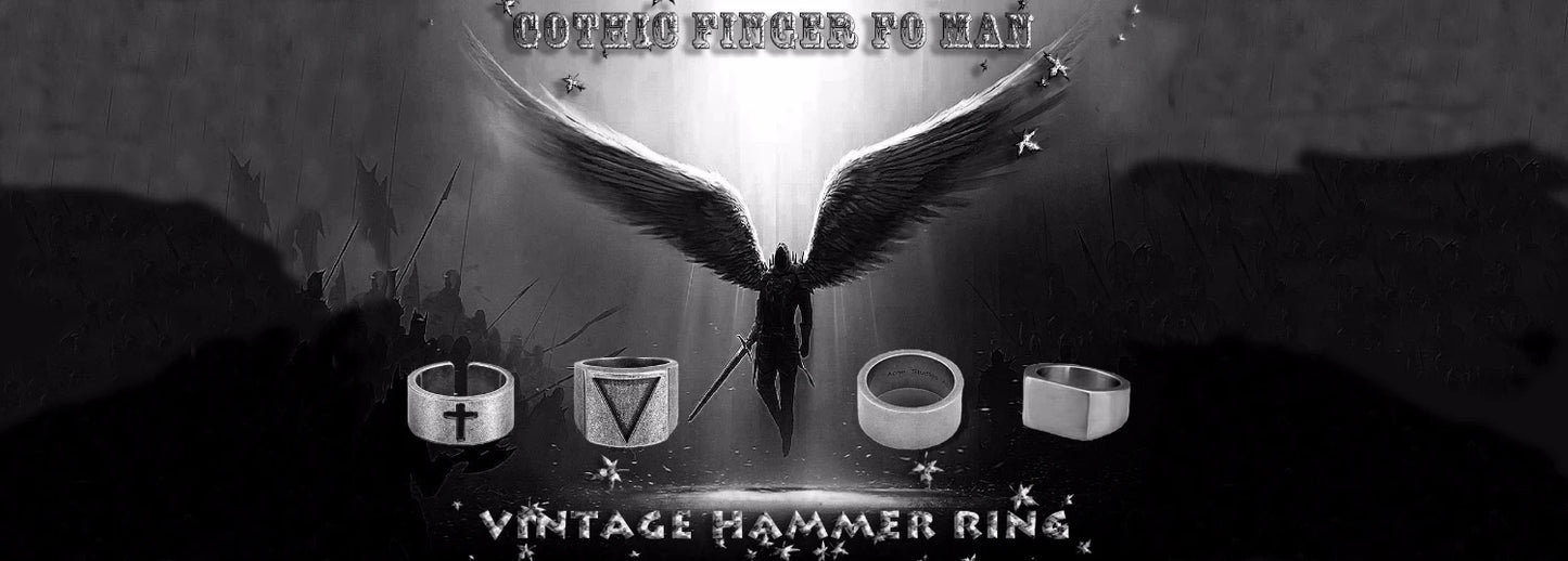 Dropshipping Vintage Sigil Lucifer Rock Ring 316L Stainless Steel Seal of Satan Rings for Men Male Punk Rock Jewelry Gift