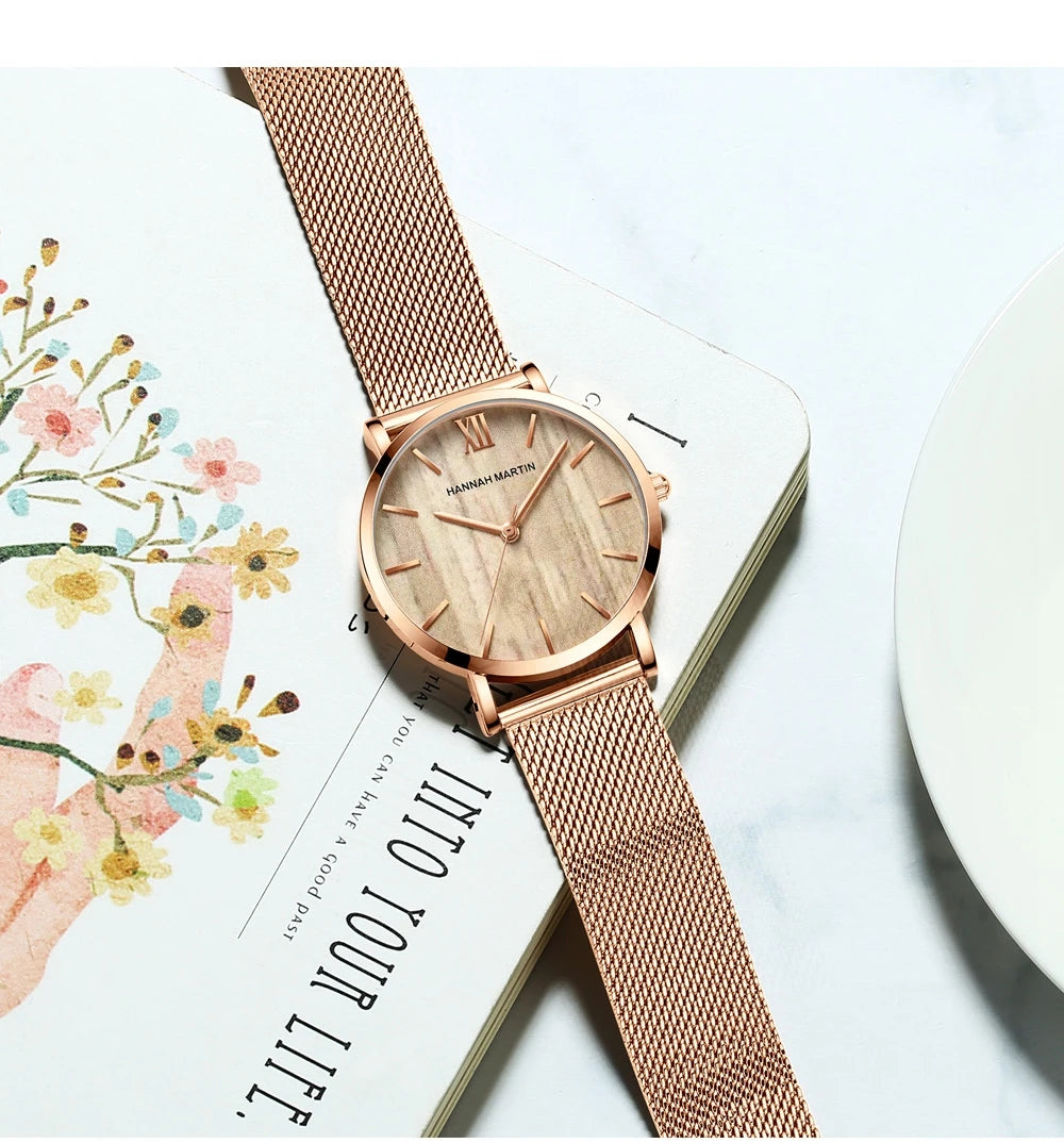 Drop Shipping A++++ Quality Stainless Steel Band Japan Quartz Movement Waterproof Women Full Rose Gold Ladies Luxury Wrist Watch