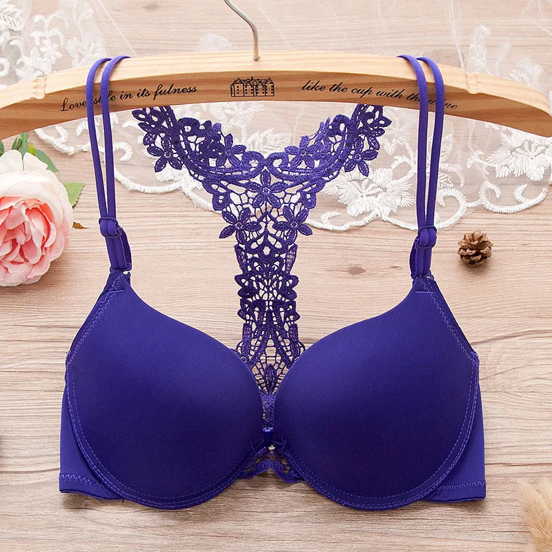 SHENGMEIYU New Fashioin Style Beauty Back Seamless Front Buckle Sexy Push Up Bra Underwear Brassiere Lingerie Underwire Bralette