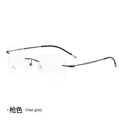 Ultralight Titanium Alloy Rimless Men Glasses Frame Square Eyeglasses Myopia Prescription Frames For Women Optical Eye Glass