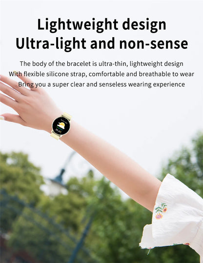 LIGE 2025 Smart watch Ladies Full touch Screen Sports Fitness watch IP67 waterproof Bluetooth For Android iOS Smart watch Female