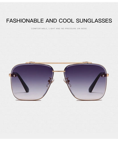 New Fashion Classic Square Sunglasses Cool Men Vintage Brand Design Metal Sun Glasses Women Shades UV400 Oculos De Sol