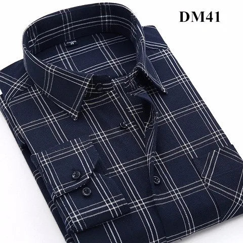 Plaid Shirt 2025 New Autumn Winter Flannel Red Checkered Shirt Men Shirts Long Sleeve Chemise Homme Cotton Male Check Shirts