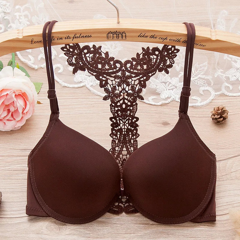 SHENGMEIYU New Fashioin Style Beauty Back Seamless Front Buckle Sexy Push Up Bra Underwear Brassiere Lingerie Underwire Bralette