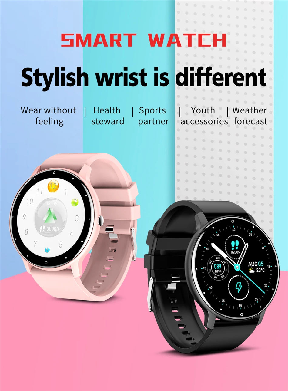 LIGE 2025 Smart watch Ladies Full touch Screen Sports Fitness watch IP67 waterproof Bluetooth For Android iOS Smart watch Female