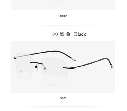 Ultralight Titanium Alloy Rimless Men Glasses Frame Square Eyeglasses Myopia Prescription Frames For Women Optical Eye Glass