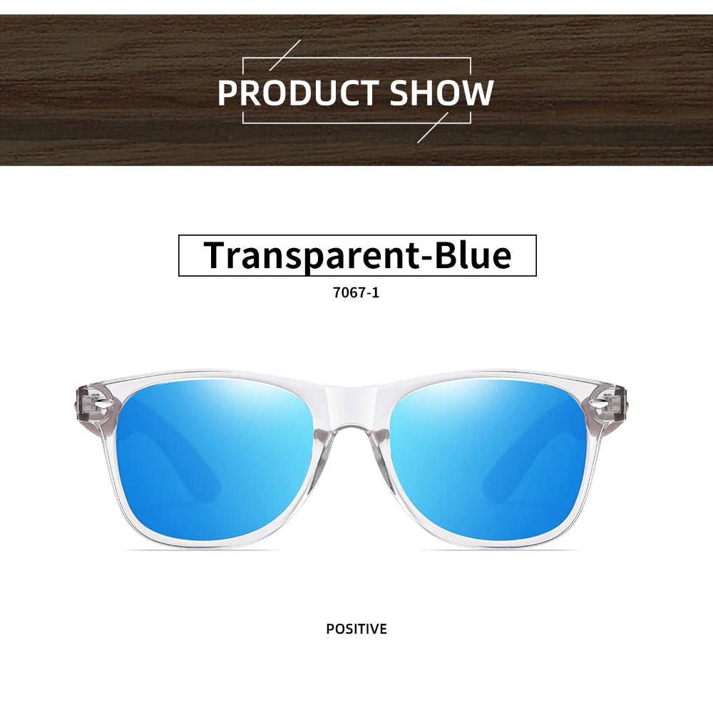 GM Brand Transparent Color Frames Sunglasses Men Women's Polarized Delicate Fashion Handmade Wood Sunglasses With Box