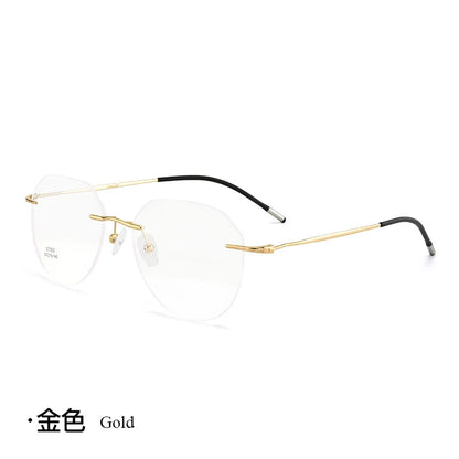 Ultralight Titanium Alloy Rimless Men Glasses Frame Square Eyeglasses Myopia Prescription Frames For Women Optical Eye Glass