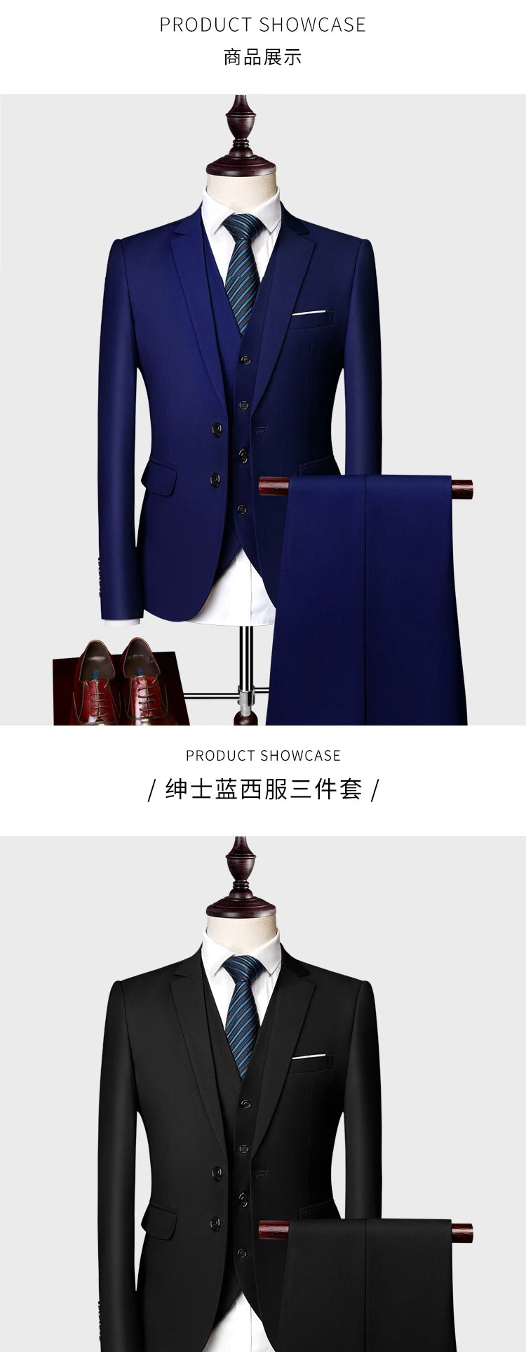 Wedding suit men classical Men's Business suit 3 pieces New Formal Korean Slims Suit   Dress Suit tuxedo groom suit