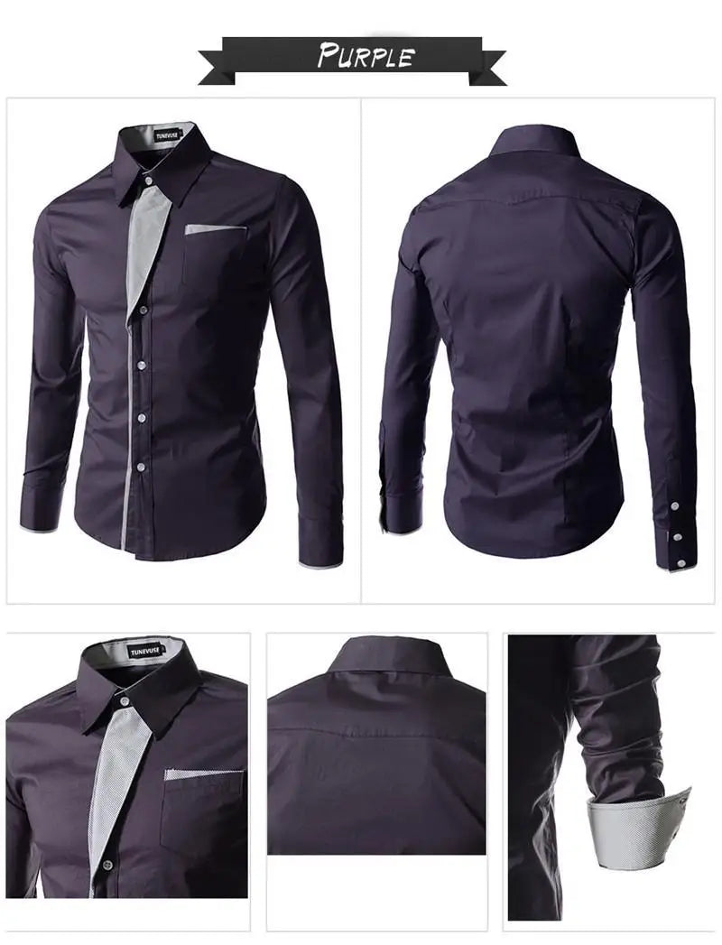 2024 Hot Sale New Fashion Camisa Masculina Long Sleeve Shirt Men Slim fit Design Formal Casual Brand Male Dress Shirt Size M-4XL