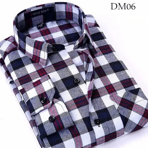 Plaid Shirt 2025 New Autumn Winter Flannel Red Checkered Shirt Men Shirts Long Sleeve Chemise Homme Cotton Male Check Shirts