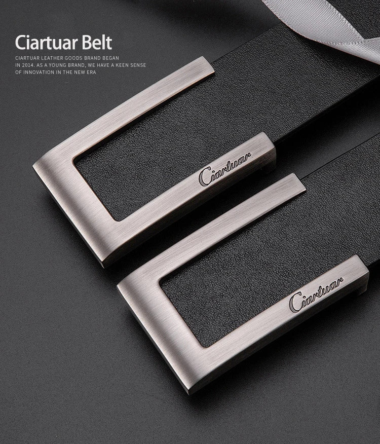 Ciartuar Leather Belts for Men High Quality Designer Brand Male Belt Luxury Mens Belts Strap Men's Gift Simple Belt Ceinture New