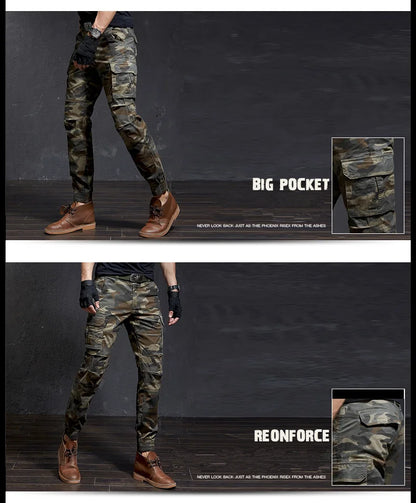 Fashion High Quality Slim Camouflage Casual Tactical Cargo Pants Male Streetwear Harajuku Joggers Men Clothing Camo Trousers