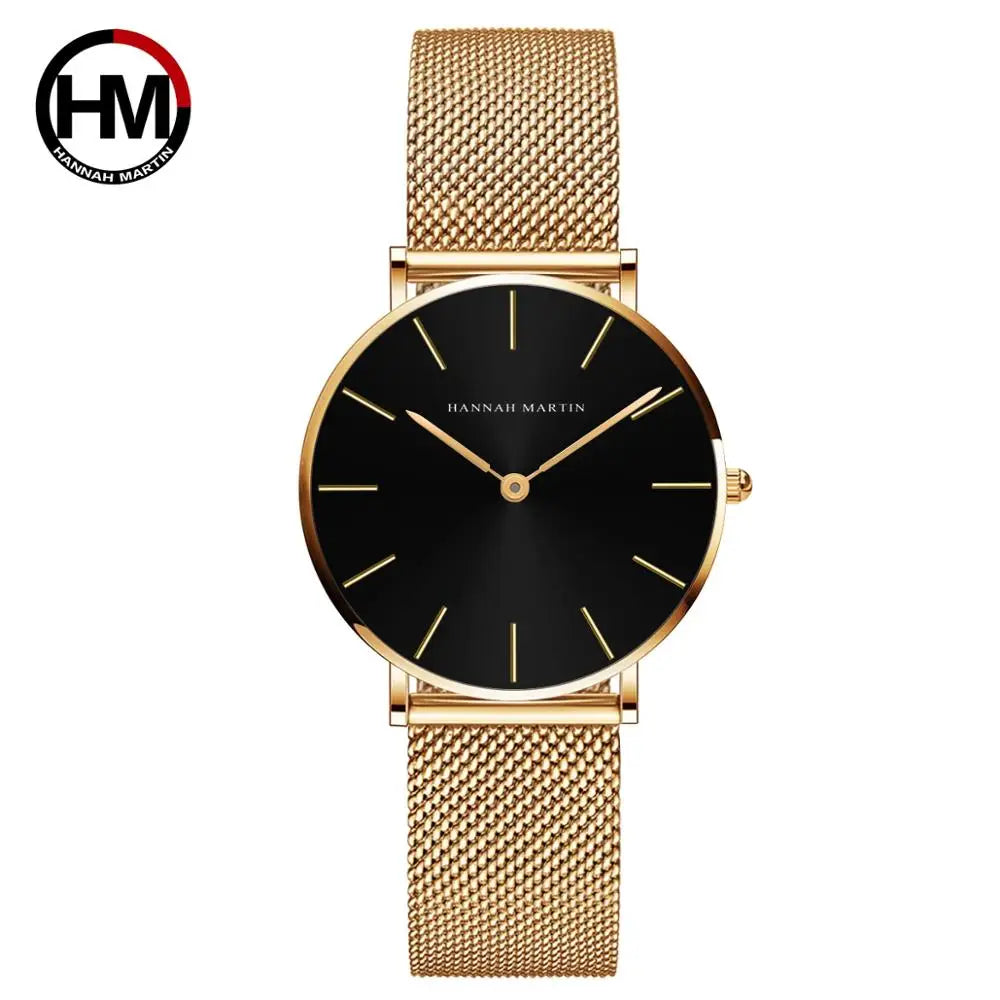 Drop Shipping A++++ Quality Stainless Steel Band Japan Quartz Movement Waterproof Women Full Rose Gold Ladies Luxury Wrist Watch