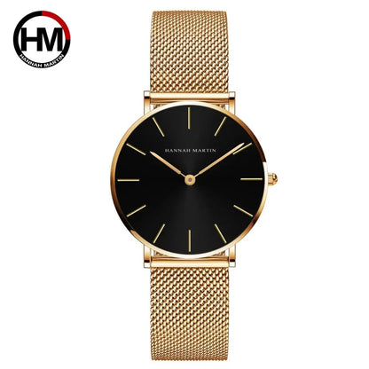 Drop Shipping A++++ Quality Stainless Steel Band Japan Quartz Movement Waterproof Women Full Rose Gold Ladies Luxury Wrist Watch