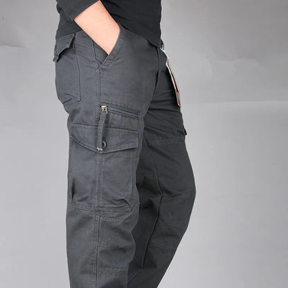 2025 Tactical Pants Men Black Cotton ix9 Zipper Streetwear Autumn Overalls Cargo Pants Men Trousers Spring Autumn