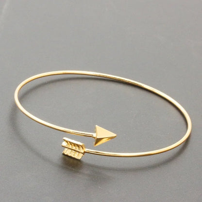 Open Cuff Punk Bracelets & Bangle Fashion Jewelry For Women Men pulseras mujer Heartbeat Leaf Arrow Triangle Heart Bracelet HOT