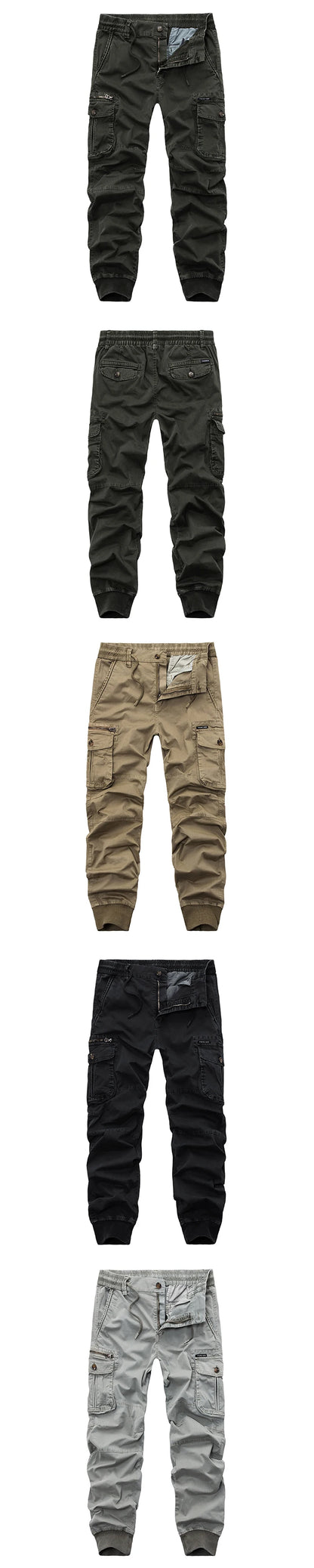 2024 Fashion Spring Mens Tactical Cargo Pants Men Joggers Army Military Casual Cotton Pants Hip Hop Ribbon Male army Trousers 38