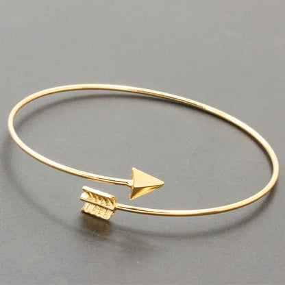 Open Cuff Punk Bracelets & Bangle Fashion Jewelry For Women Men pulseras mujer Heartbeat Leaf Arrow Triangle Heart Bracelet HOT