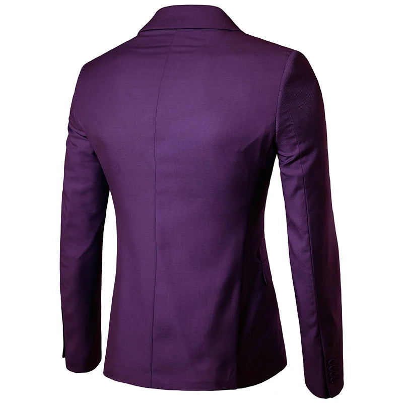 Men's Purple One Button Slim Fit Suit Blazer 2023 Spring New Wedding Business Tuxedo Blazer Jacket Men Costume Homme Mariage 6XL