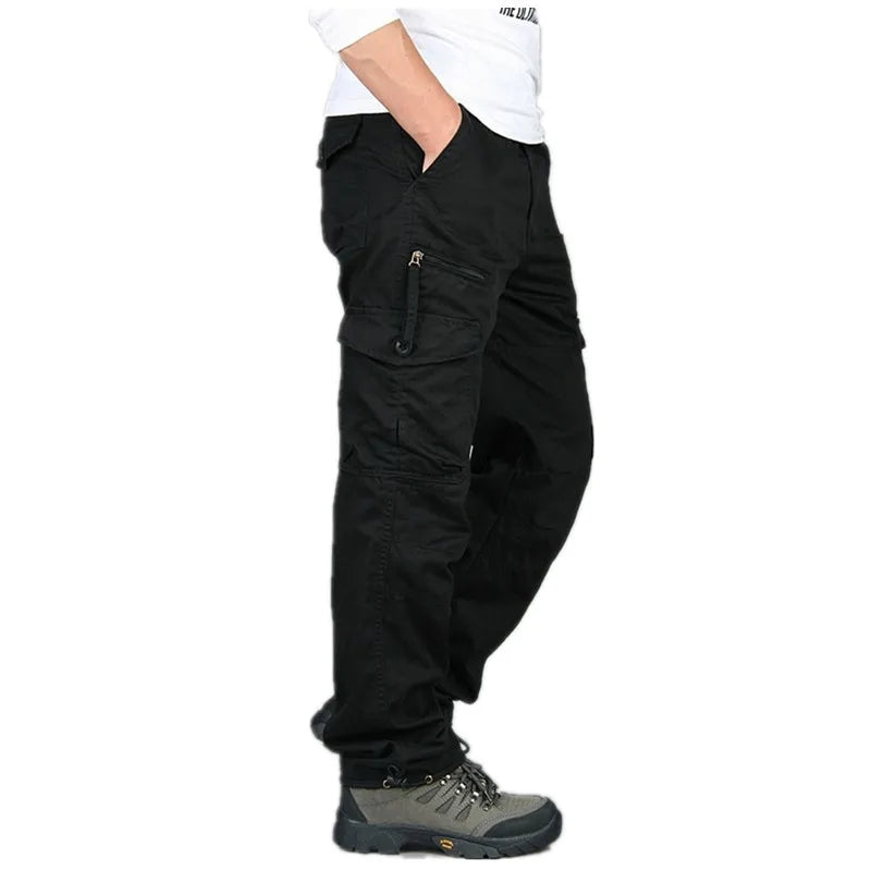 2025 Tactical Pants Men Black Cotton ix9 Zipper Streetwear Autumn Overalls Cargo Pants Men Trousers Spring Autumn