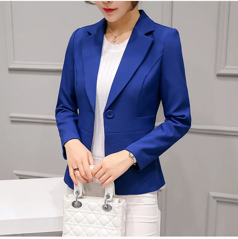 Women's Blazer 2025 Red Long Sleeve Blazers Pockets Jackets Coat Slim Office Lady Jacket Female Tops Suit Blazer Femme Jackets