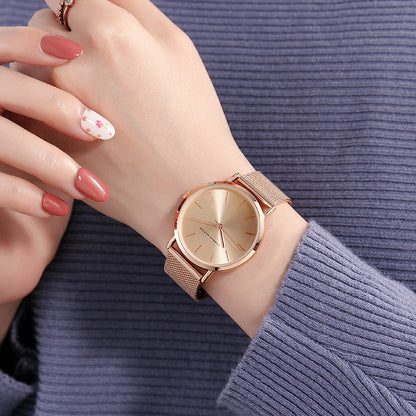 Hannah Martin Japan Quartz Movement High Quality Women Stainless Steel Mesh Rose Gold Waterproof Ladies Watch Dropshipping CB36