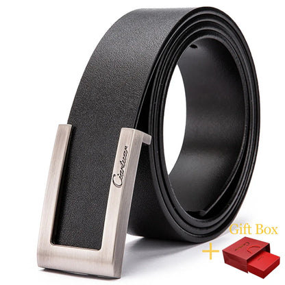 Ciartuar Leather Belts for Men High Quality Designer Brand Male Belt Luxury Mens Belts Strap Men's Gift Simple Belt Ceinture New