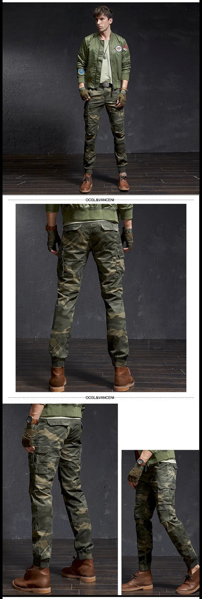 Fashion High Quality Slim Camouflage Casual Tactical Cargo Pants Male Streetwear Harajuku Joggers Men Clothing Camo Trousers