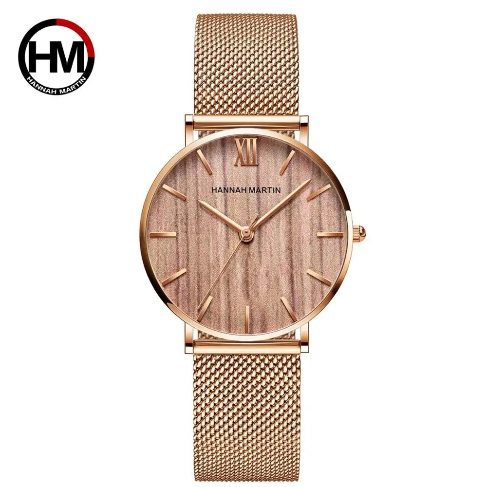 Drop Shipping A++++ Quality Stainless Steel Band Japan Quartz Movement Waterproof Women Full Rose Gold Ladies Luxury Wrist Watch