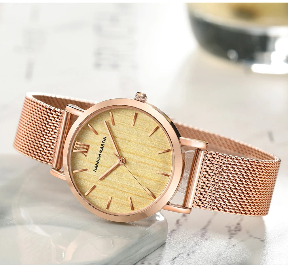 Drop Shipping A++++ Quality Stainless Steel Band Japan Quartz Movement Waterproof Women Full Rose Gold Ladies Luxury Wrist Watch